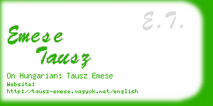 emese tausz business card